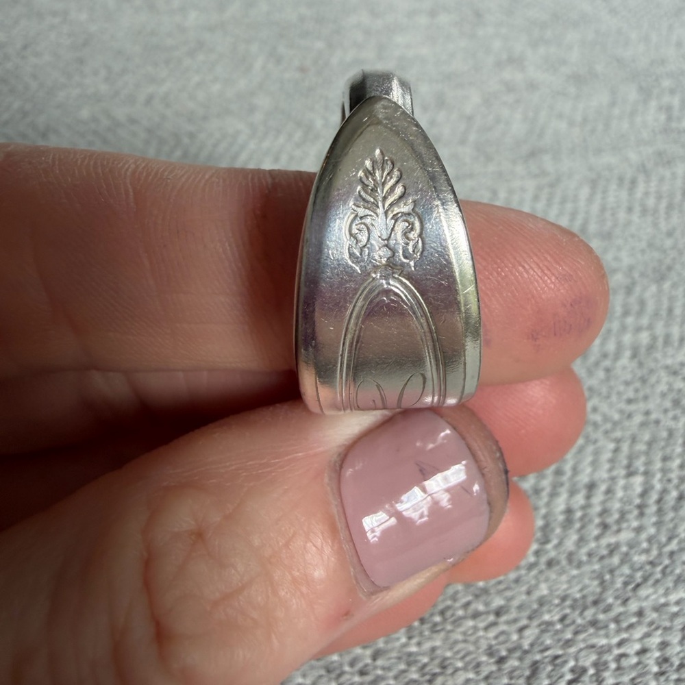 H Engraved Spoon Ring Size 10.5 - Picture 9 of 13
